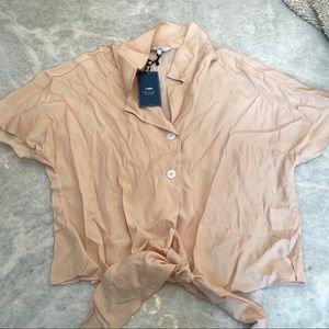 J. ING blush tie blouse NWT